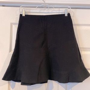 LOFT black flare skirt, size 0